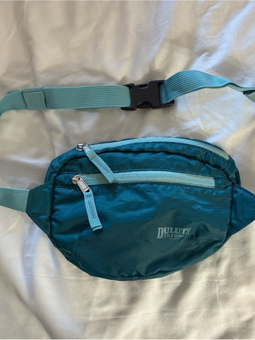 Duluth Trading Co. Fanny Pack Unisex OS Teal Ripstop Nylon Bag-EUC-High Quality